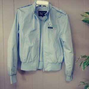 Members Only Classic Iconic Racer Women's Light Blue Jacket - Retro 80's Vibes